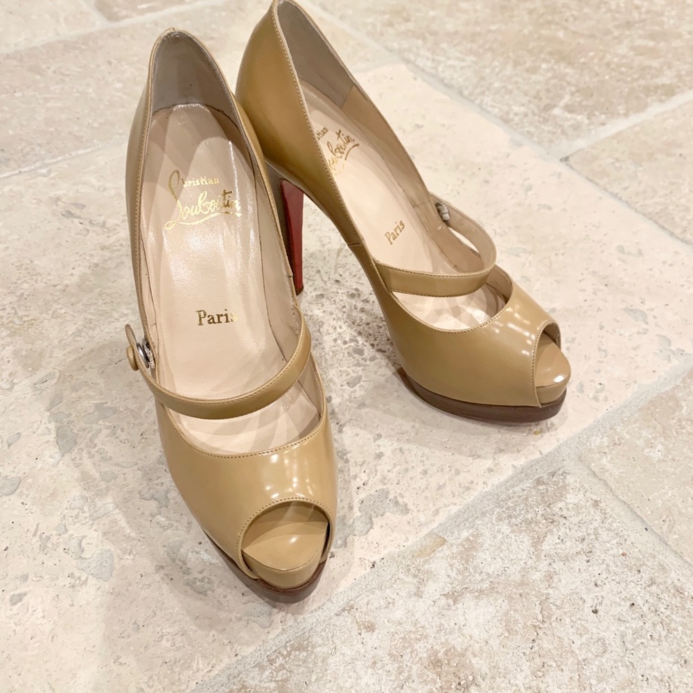 Christian Louboutin mary jane peep toe